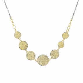 Daily Layer Premium Piece Dusted Statement Necklace - 22ky Gold, 18ky Gold   Oxidized Silver