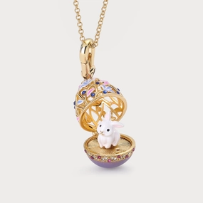 Winter Look Rabbit Locket Necklace
