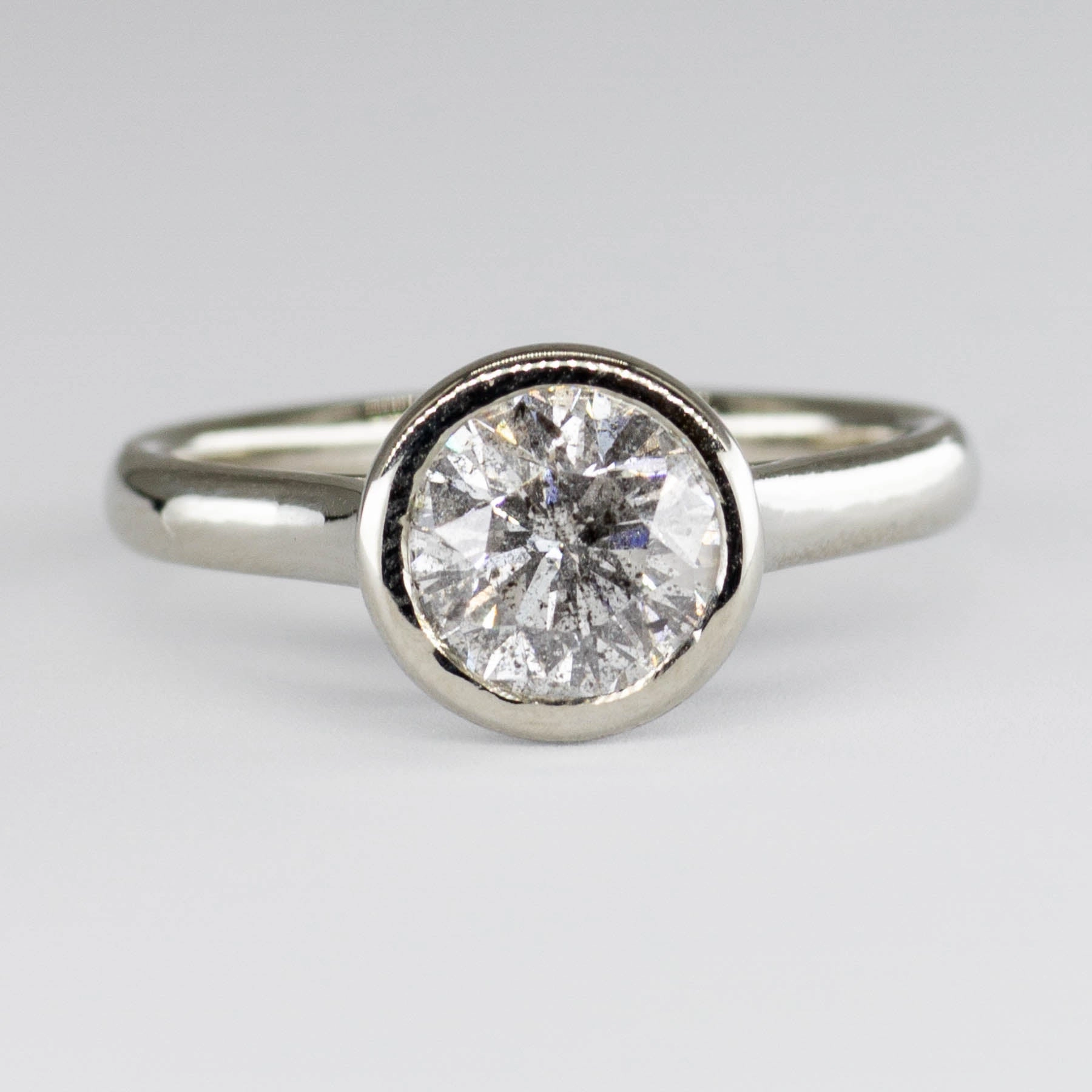 100 Ways' 14k White Gold Bezel Set Solitaire Ring | 1.44ct | SZ 7 Classic Gift Timeless Shine