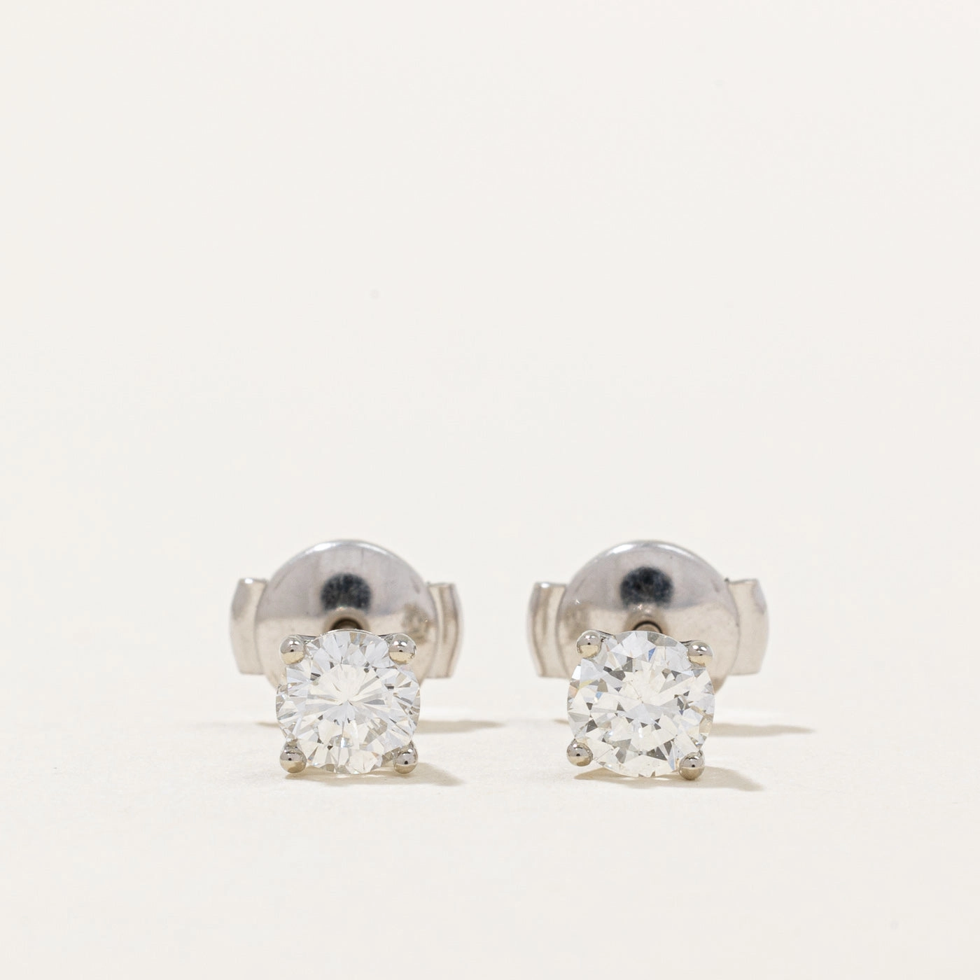 Romantic Gesture 100 Ways' GIA Certified Diamond Stud Earrings | 0.74ctw SI1/SI2 F |