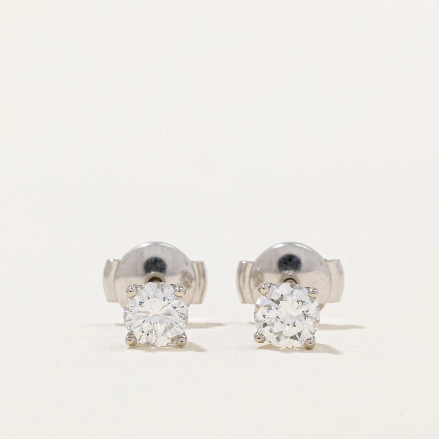 Timeless Sparkle 100 Ways' GIA Certified Diamond Stud Earrings | 0.74ctw SI1/SI2 F |