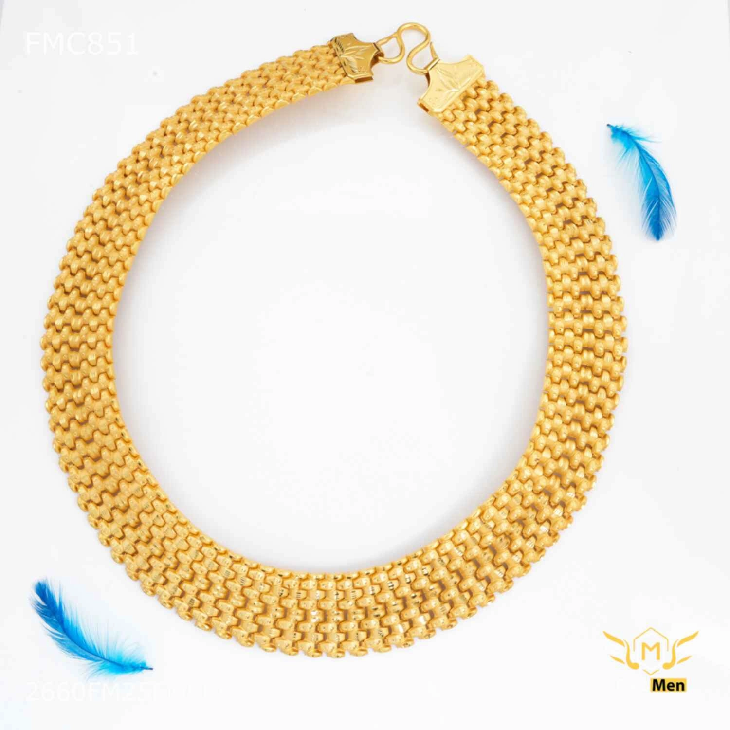 Brilliant Piece Sparkle Surface Freemen Designer Snake dot Broad Pokel Chain for Man - FMC851