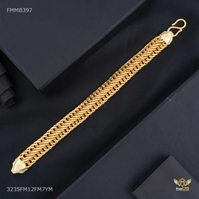 Classic Layers Light Spark Designer Broad Shini Atta Bracelet for Men - FMMB397