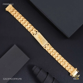 Squar AD Box Jaguar Gold Plated Bracelet  for Men - FMGB412 Elegant Choice Party Style