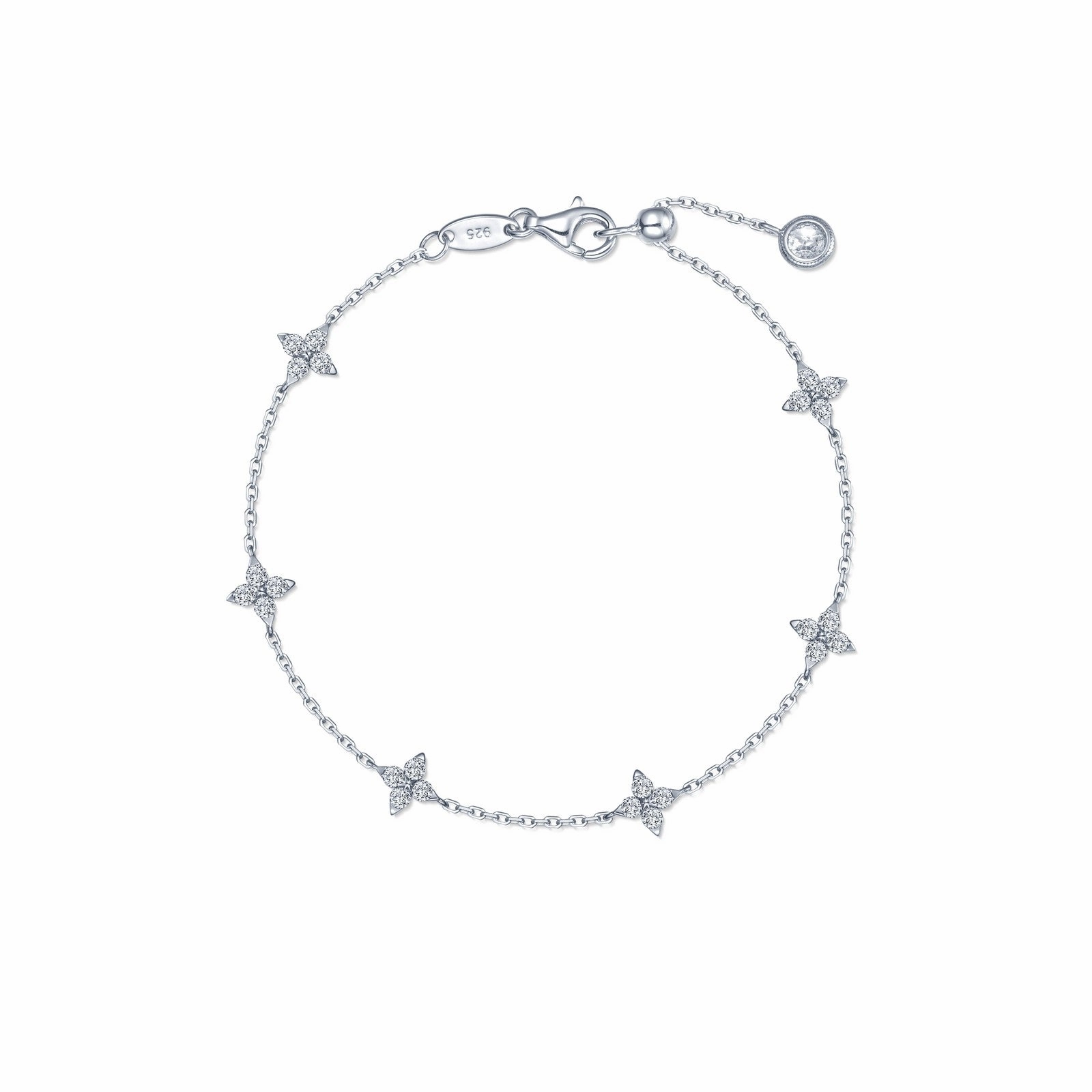 Lafonn Trillium Station Bracelet, 7.5" High-Quality Piece Vivid Touch