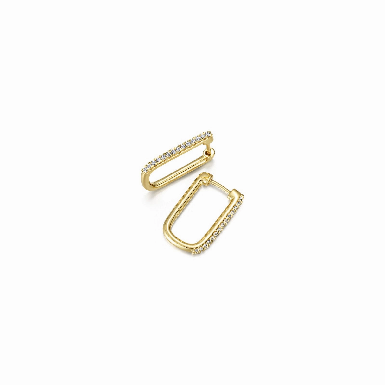 Lafonn Small Rectangle Hoop Earrings Charming Details
