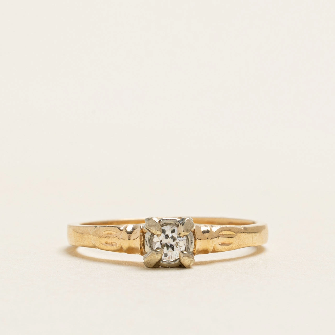 Glam Night Old European Cut Solitaire Diamond Ring | 0.10ct | SZ 6