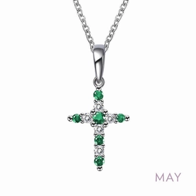 Dazzling Edge May Birthstone Necklace