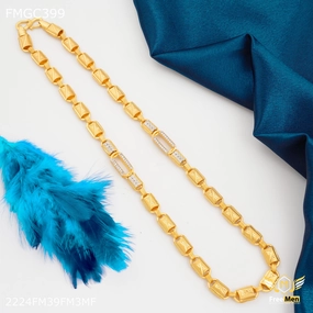 Modern Fashion Freemen AD Box Design gold plated Chain - FMGC399