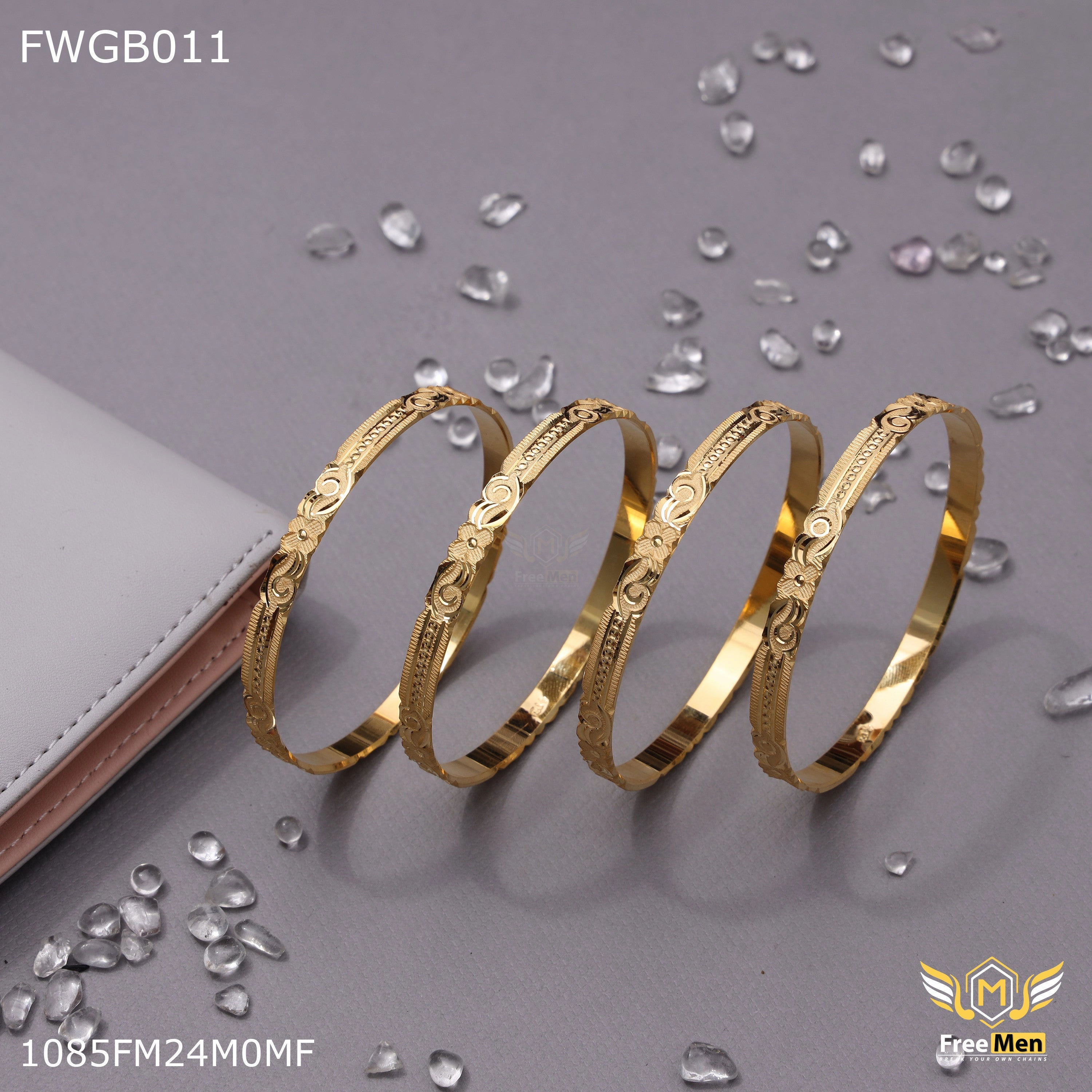Formal Set Luminous Sparkle Freemen 1mg new traditional bangles for women - FWGB011