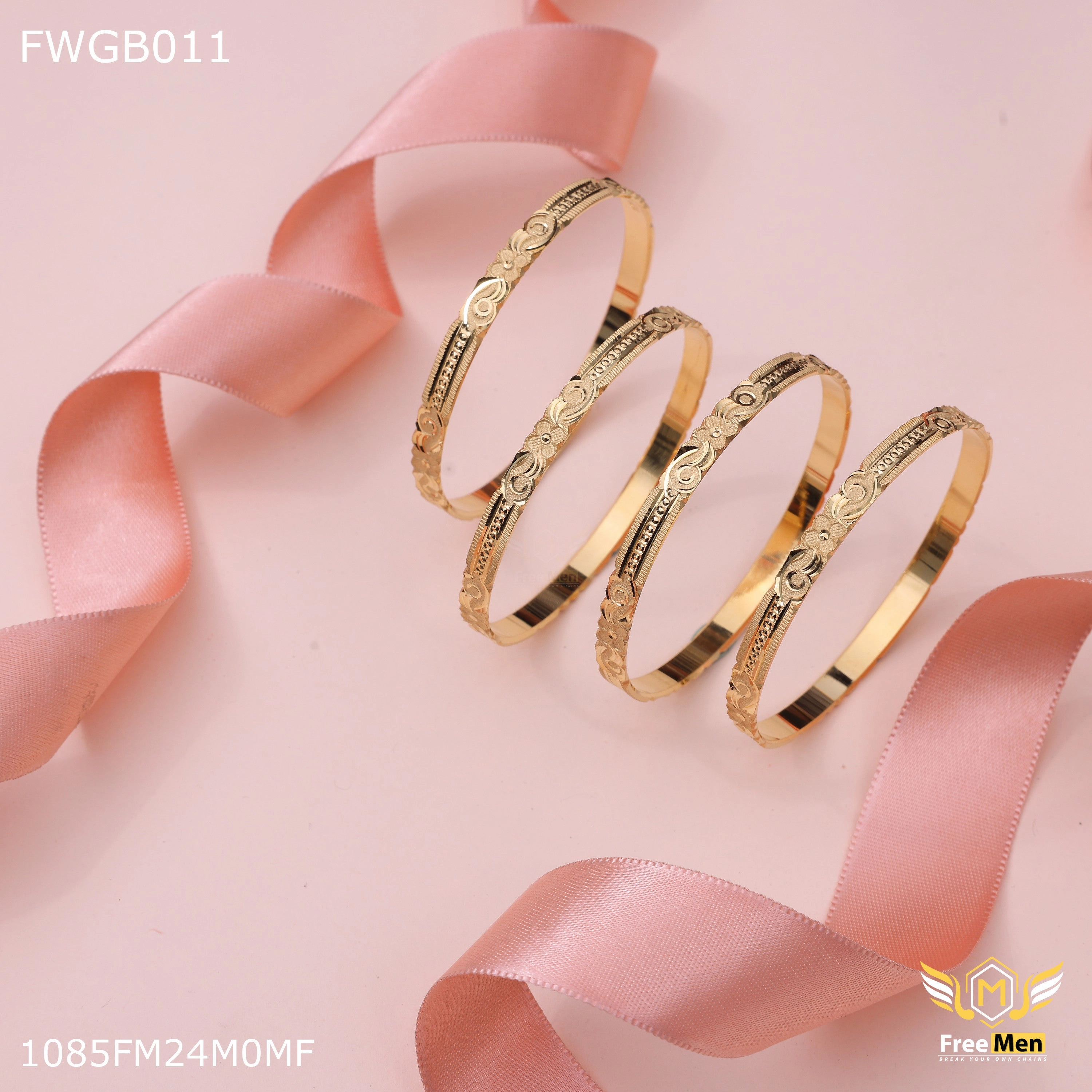 Freemen 1mg new traditional bangles for women - FWGB011 Natural Sparkle