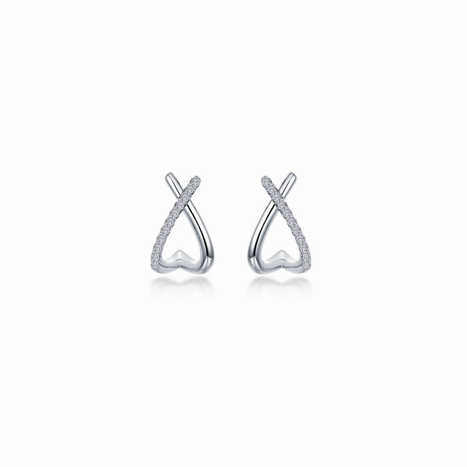 Instant Match Lafonn Dainty Criss-Cross Huggie Earrings