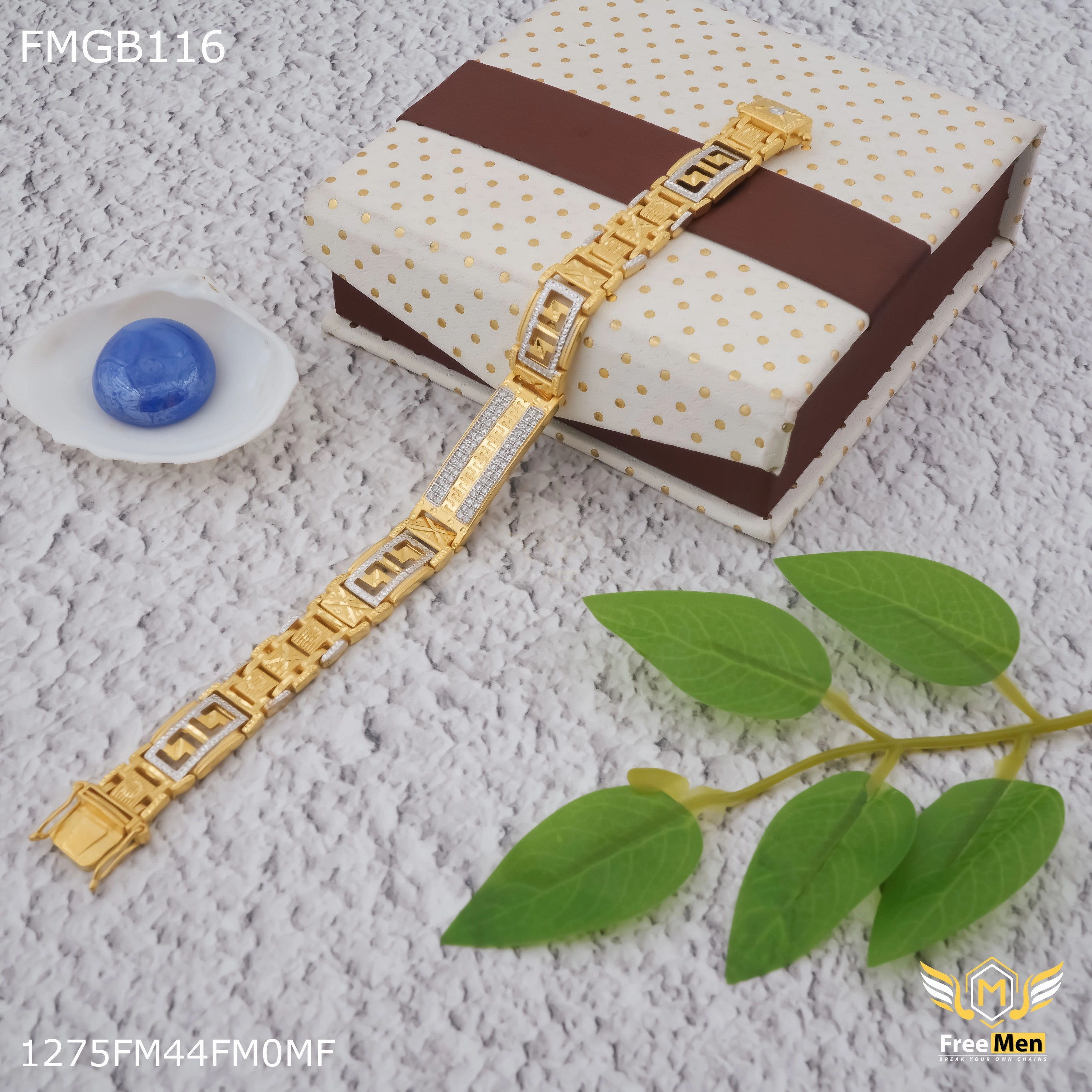 Freemen Designer ad rhodium Bracelet for Men - FMGB116 Outdoor Set