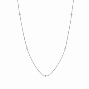Lafonn Sideways Cross Station Necklace Timeless Impression
