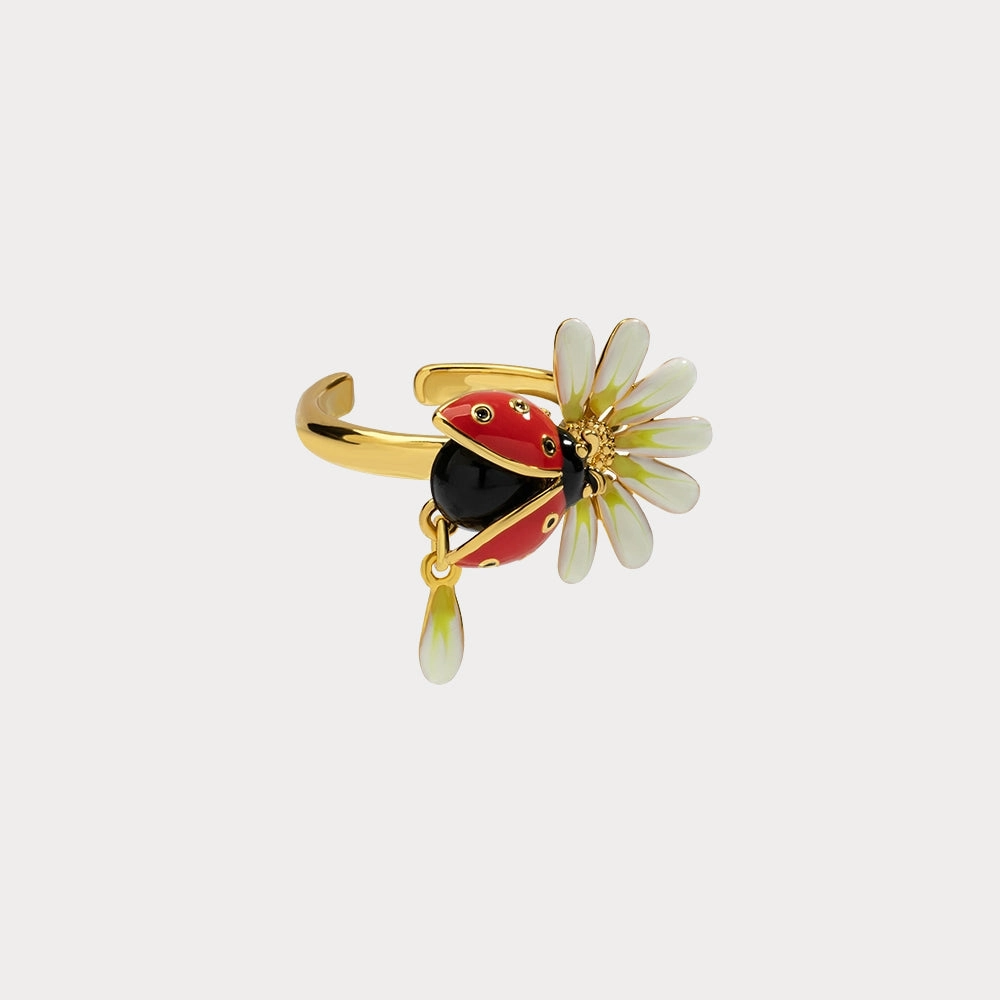 21st Century Ladybug Daisy Ring