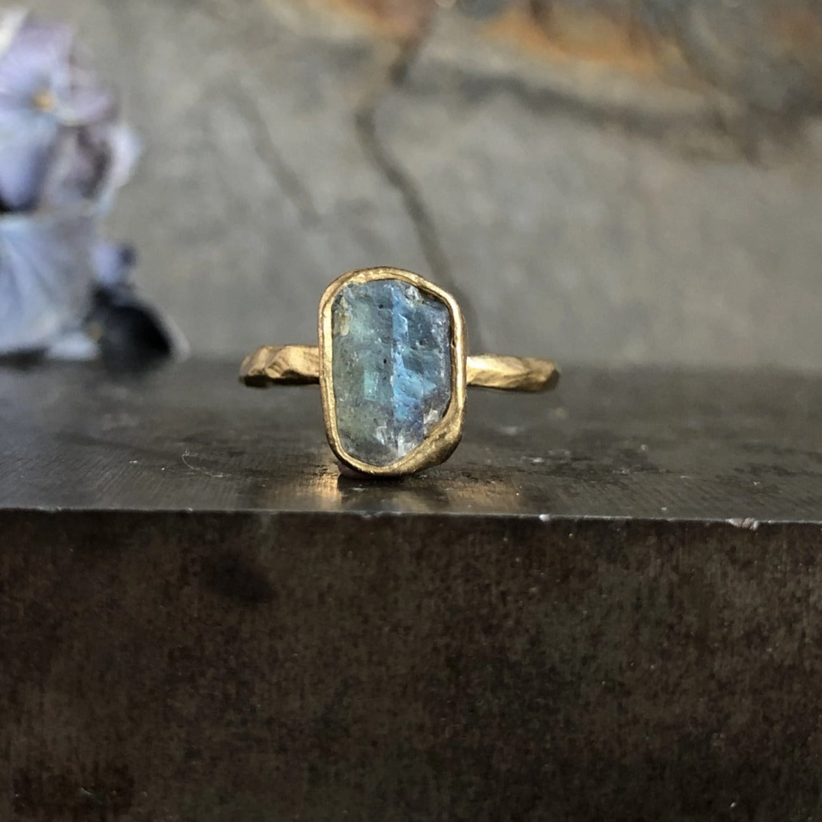 Vogue Touch Guardian Ring - Labradorite   Brass