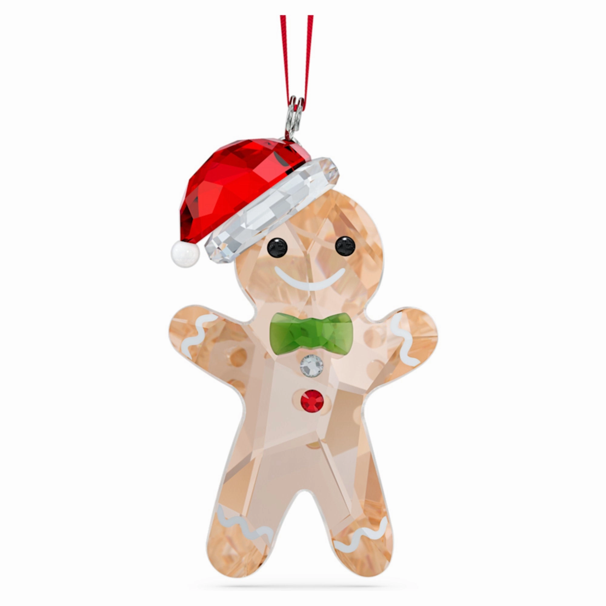 Swarovski Holiday Cheers Gingerbread Man Ornament Glamorous Detail Chic Line