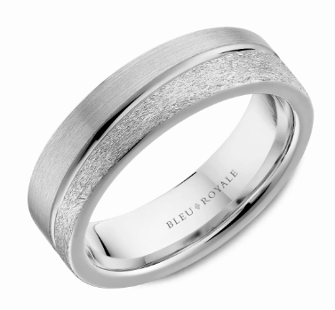 Comfortable item Wipe Clean CrownRing Classic 6.5mm Wedding Ring in 14K White Gold