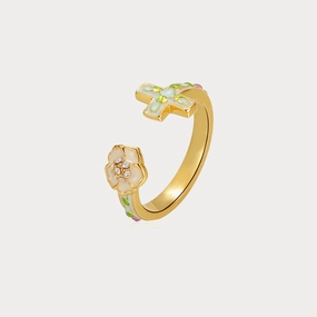 Cross Grape Vine Ring Summer Style Luxury Flow