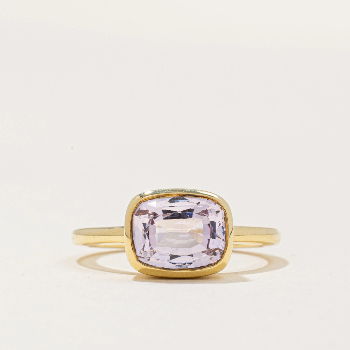 Soft Glimmer Classic Duo Vintage Cushion Cut Pink Sapphire Ring | 2.50 ct | SZ 6.25 |