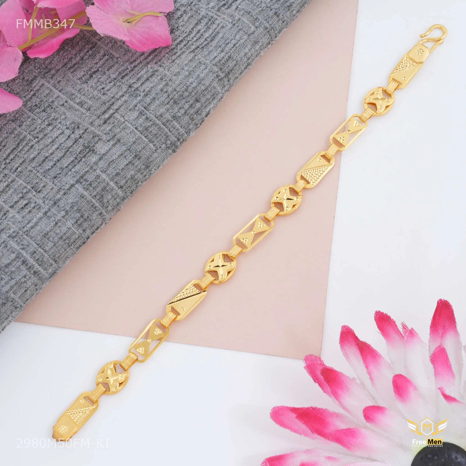 Power Look Nawabi X with Owel Lock Bracelet For Men - FMMB347