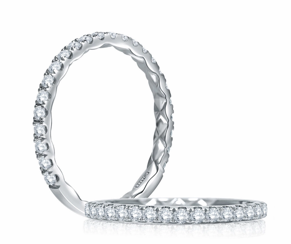 Fine Adornment A. JAFFE Half Anniversary Diamond Wedding Ring in 14K White Gold (0.34ctw)
