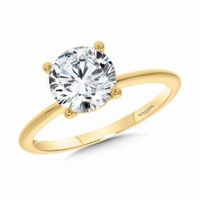 Classic Solitaire Diamond Semi-Mount Engagement Ring Symbolic Form Stylish Complement