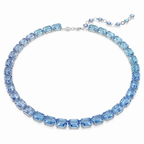 Swarovski Millenia Gradient Necklace, Blue Elegant Sparkle