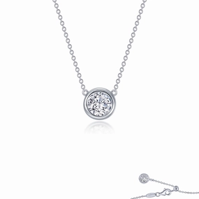 Beauty Element Lafonn 0.6 CTW Bezel-set Solitaire Necklace