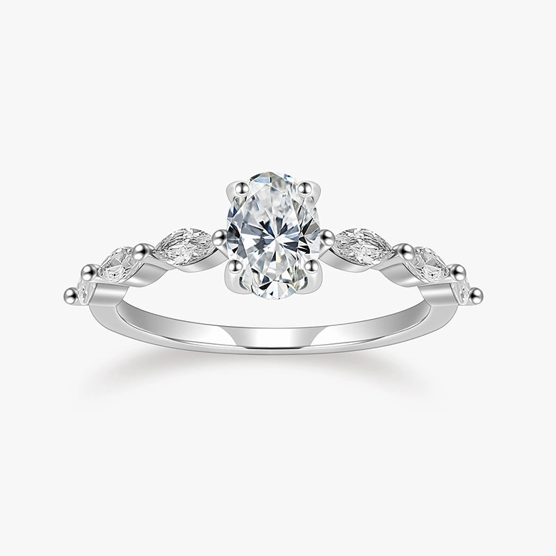 Travel Accessory Oval Cut Engagement Cubic Zirconia Ring