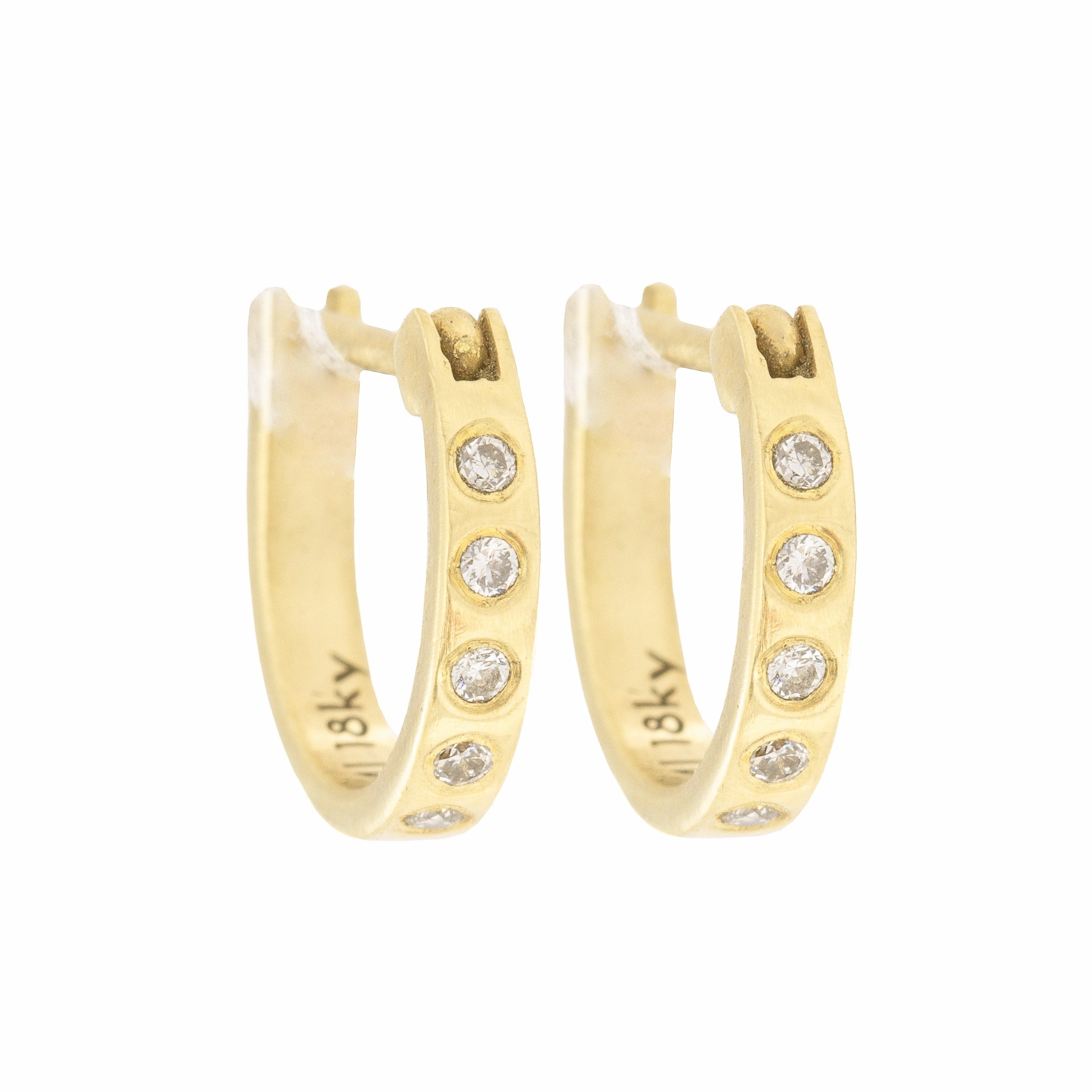 Distinctive Edge Fav Hoops Chubby - 18ky Gold   VS Diamonds