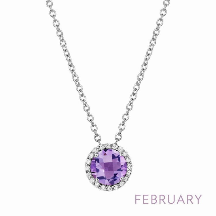Floral Mood February Birthstone Necklace