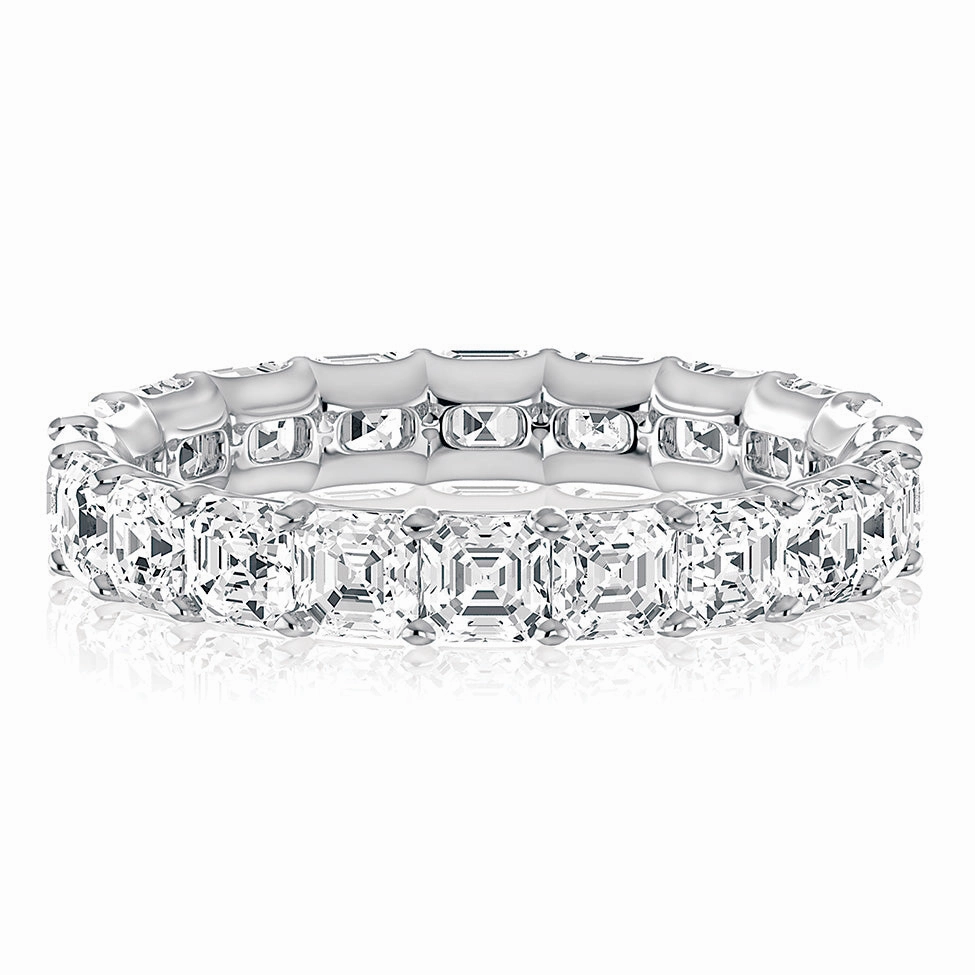 A. Jaffe Asscher Diamond Eternity Ring in White Gold Exclusive Accessory