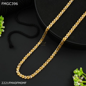 Freemen One by One Rhodium Arrow Design gold plated Chain - FMGC396 Distinct Detail