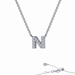 Urban Highlight Glow Accent Lafonn Letter N Initial Necklace
