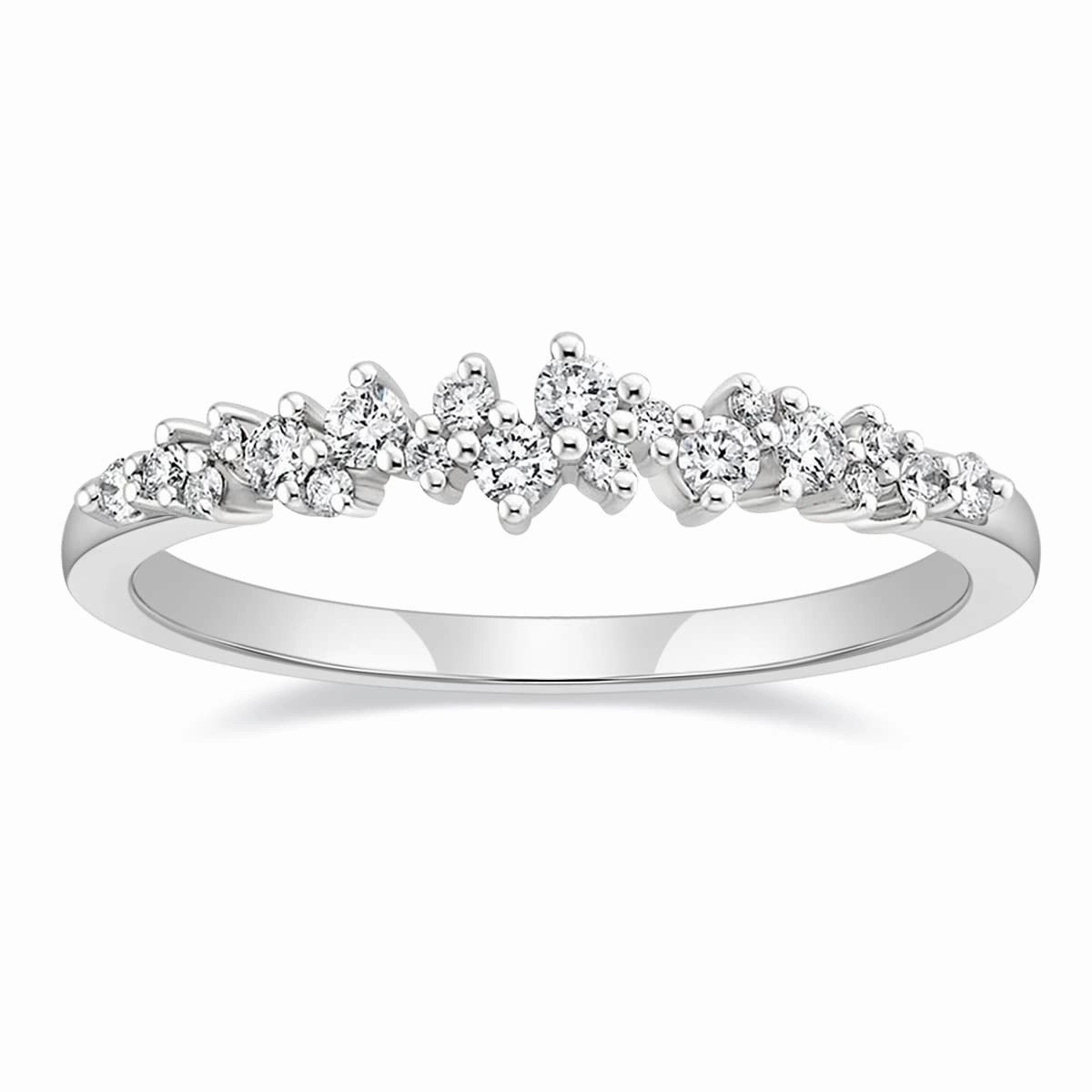 Lightweight accessory Portable Size Delicate Stackable Cluster Wedding Rings for Women