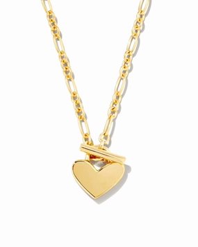 Kendra Scott Heart Padlock Pendant Necklace in 18k Gold Vermeil Pastel Mood Chic Mood