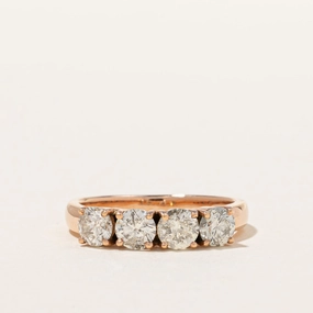 Rose Gold Four Stone Diamond Ring | 1.36ctw | SZ 7.75 | Lively Spirit Iconic Touch