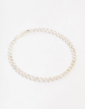 Everyday Wear Silver Plated Brass  Single Classic Tennis Bracelet