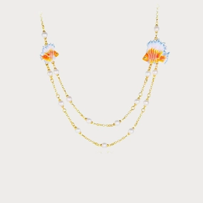 Fish Layered Necklace City Style Modern Event