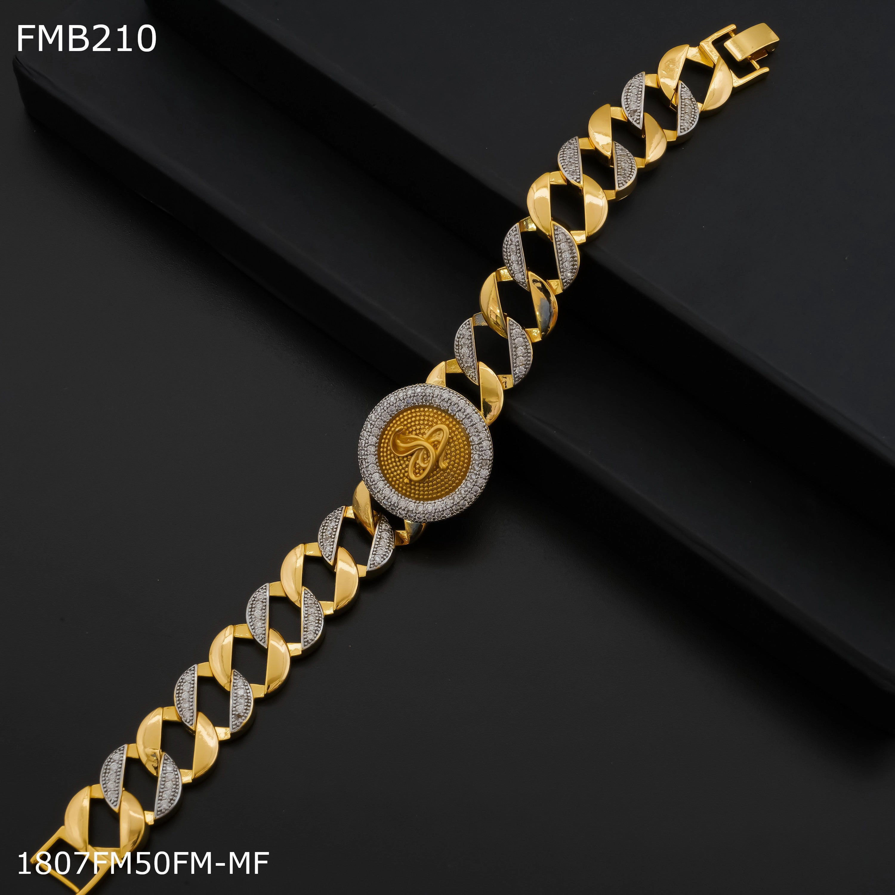 Freemen Goga ad goldne Bracelet For Men - FMB214 Edgy Mood
