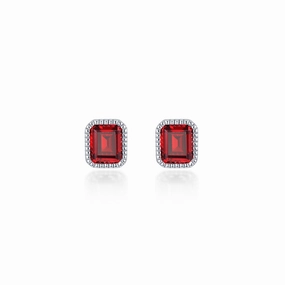Shiny Design Lafonn January Birthstone Solitaire Earrings