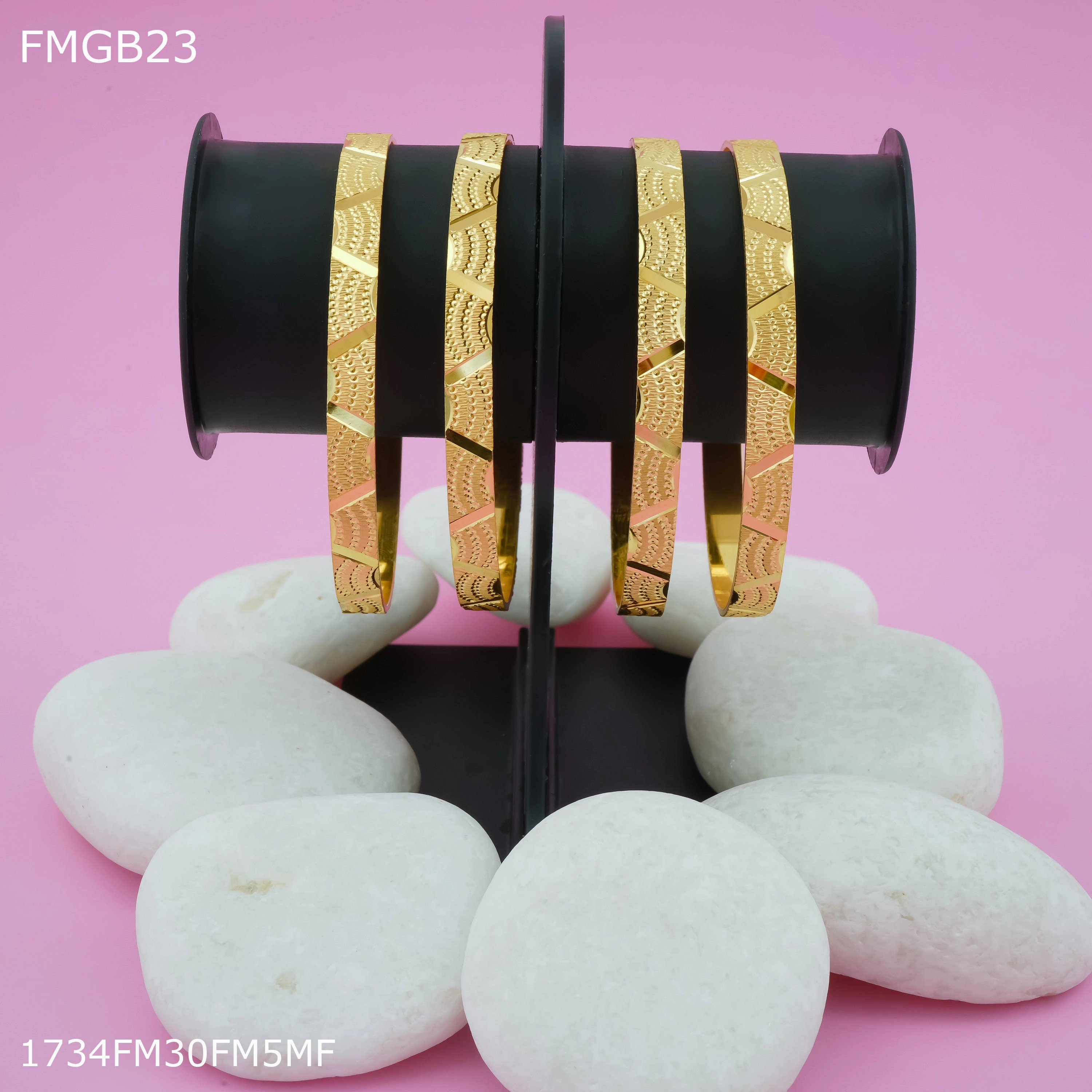 Dressy look Freemen 1mg Four pic gold Bangles For Women - FWGB023
