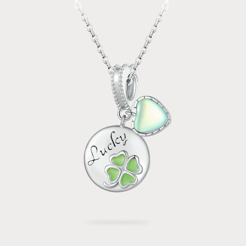 City Event Personalized Piece Four Leaf Clover Lucky Necklace