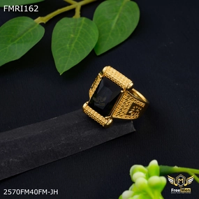 Freeme Black Stone ring for men - FMRI162 Handcrafted Touch Charming appeal