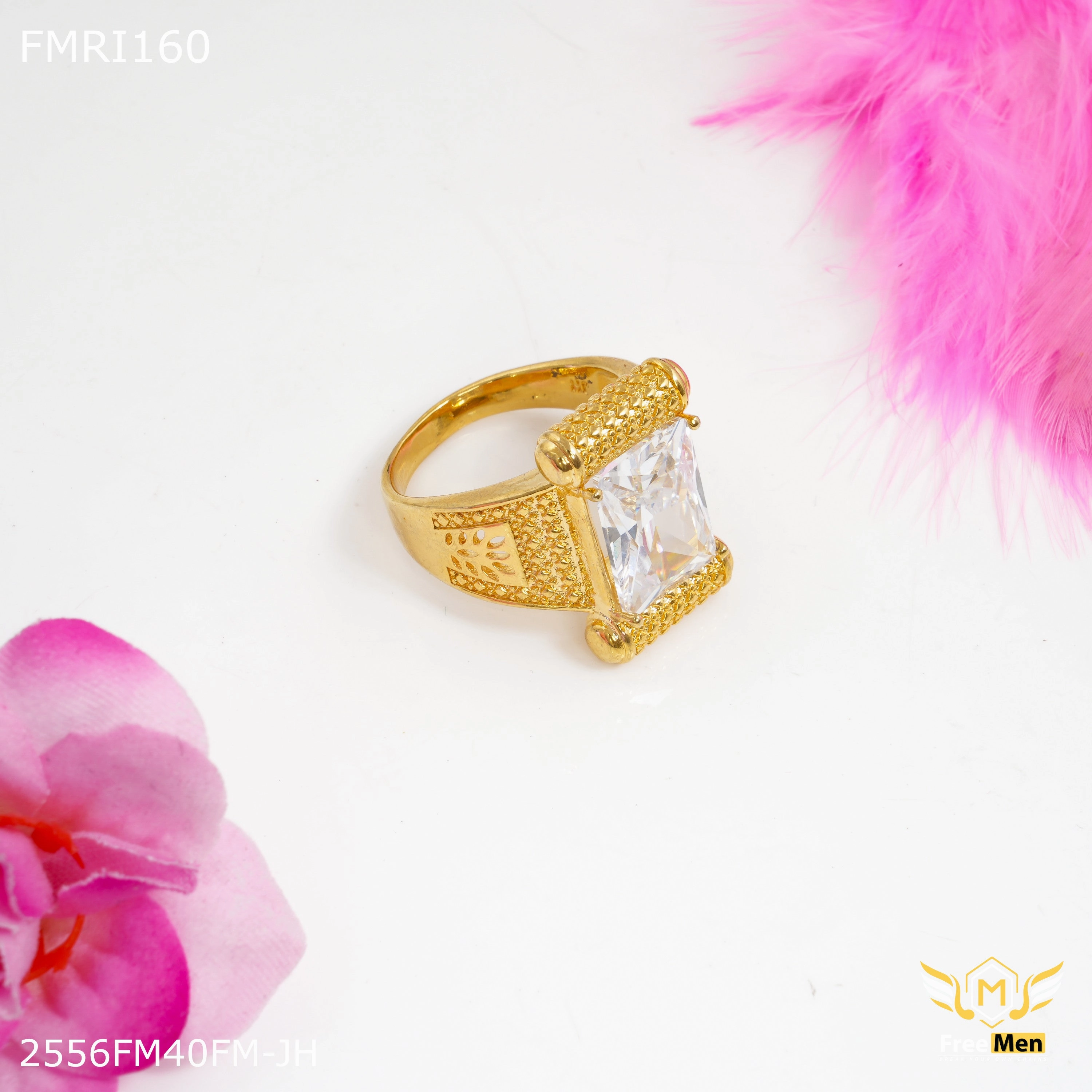 Pretty Touch Freeme White Dimond Designer ring for men - FMRI160