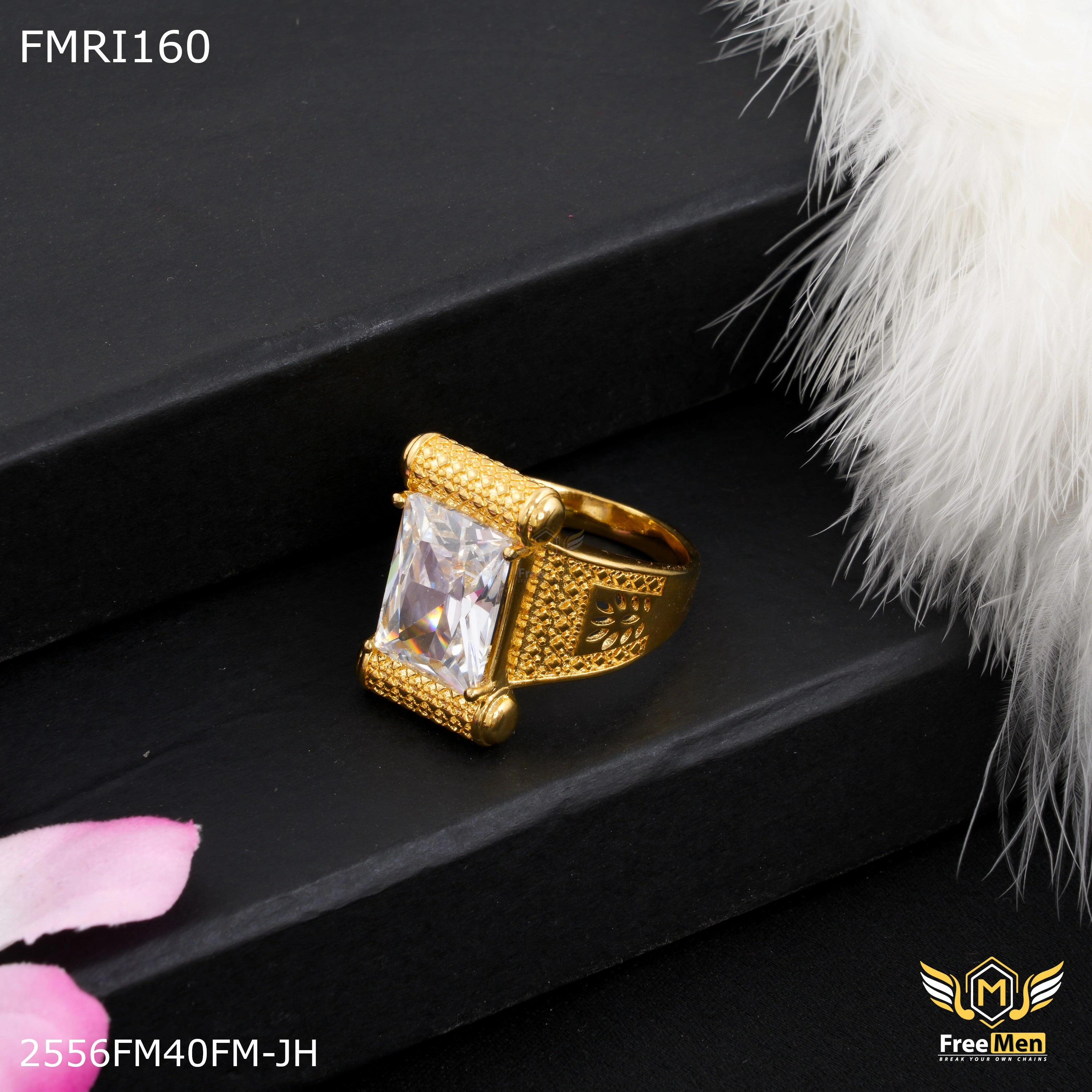 Freeme White Dimond Designer ring for men - FMRI160 Pretty Pair