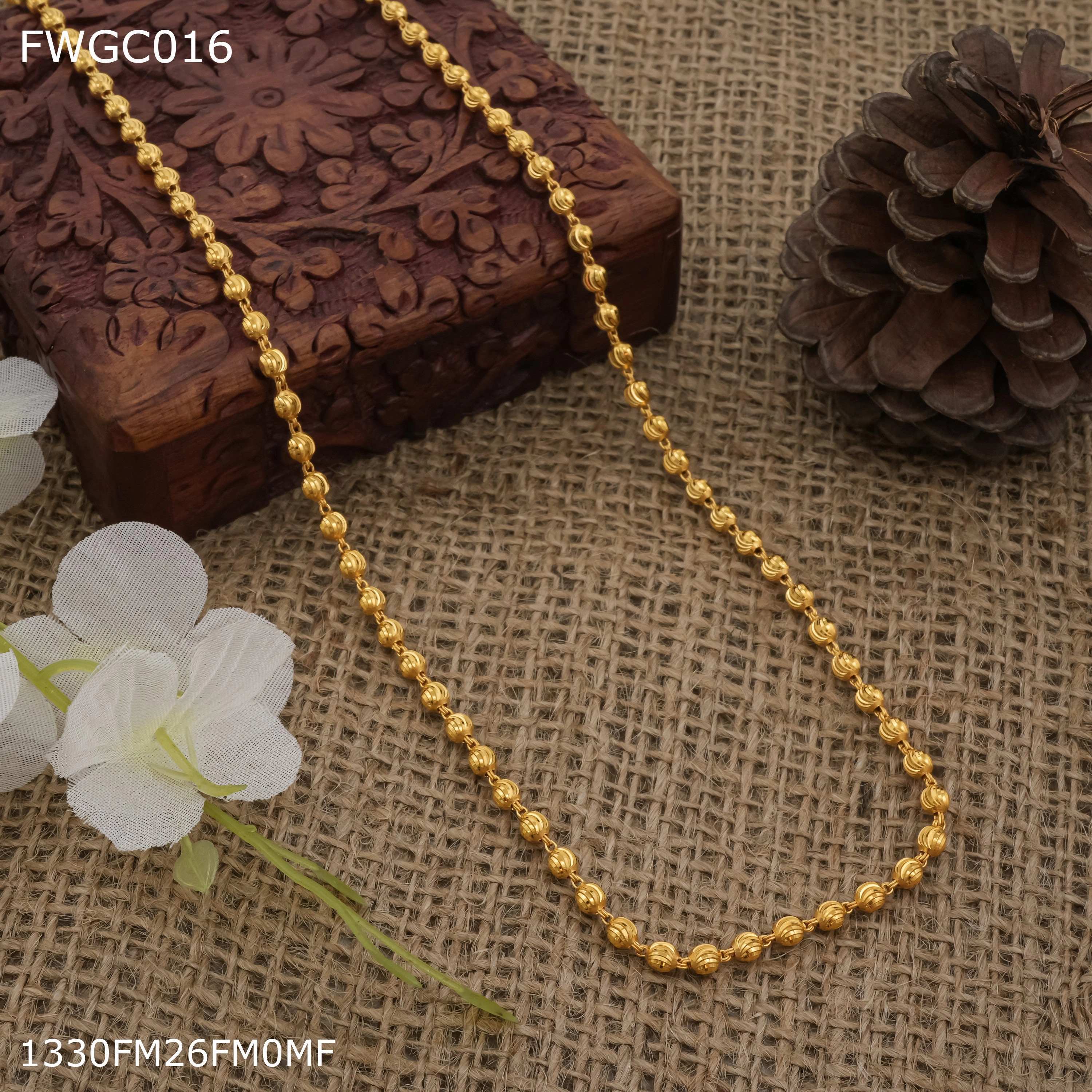 Freemen 1GM Designer ball chain for womens- FWGC016 Subtle Look Subtle Finish