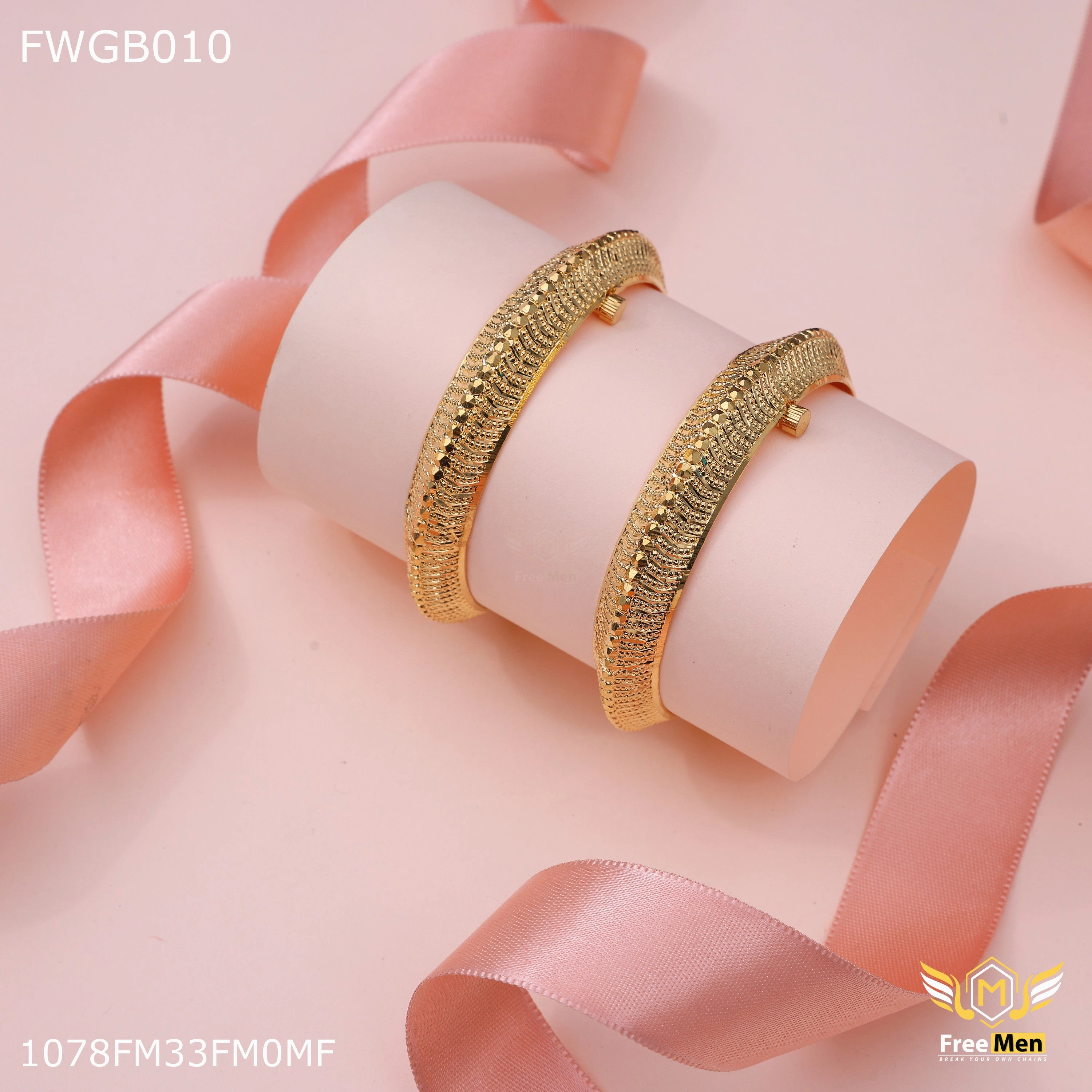 Freemen 1mg Beautiful traditional bangles for women - FWGB010 Modern Shape Luxury Accessory