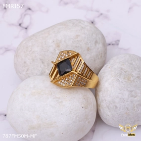 Freemen Back stone AD Net Golden Ring - FMRI57 Modern Piece Exclusive piece